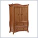 Stork Craft Aspen Armoire in Cognac Brown