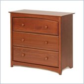 Stork Craft Beatrice 3 Drawer Chest in Cognac Brown Finish