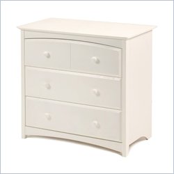 Stork Craft Beatrice 3 Drawer Chest in White Finish