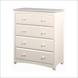 Stork Craft Beatrice 4 Drawer Chest in White Finish