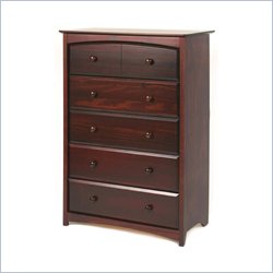 Stork Craft Beatrice 5 Drawer Chest in Cherry Finish