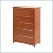 ADD TO YOUR SET: Stork Craft Beatrice 5 Drawer Chest in Cognac Brown Finish