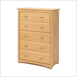 Stork Craft Beatrice 5 Drawer Chest in Natural Finish