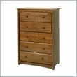 ADD TO YOUR SET: Stork Craft Beatrice 5 Drawer Chest in Oak Finish