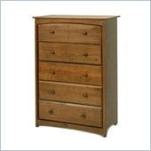 Stork Craft Beatrice 5 Drawer Chest in Oak Finish