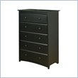 ADD TO YOUR SET: Stork Craft Beatrice 5 Drawer Chest in Black Finish