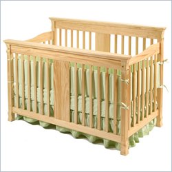 Stork Craft Ariel Stages 2-in-1 Convertible Wood Crib in Natural