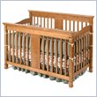 Stork Craft Ariel Stages 2-in-1 Convertible Wood Crib in Oak