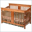 Stork Craft Ariel Stages Convertible Wood Crib in Cognac Brown