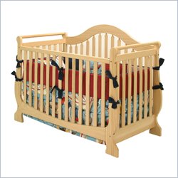 Stork Craft Meaghan Stages 2-in-1 Convertible Sleigh Wood Crib in Natural