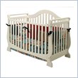Stork Craft Meaghan Stages 2-in-1 Convertible Sleigh Wood Crib in White