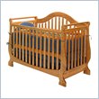 Stork Craft Meaghan Stages 2-in-1 Convertible Wood Sleigh Crib in Oak