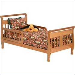 Stork Craft Soom Soom Sleigh Toddler Bed in Oak