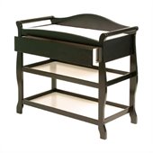 Stork Craft Aspen Sleigh Changing Table with Drawer in Black