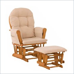 Stork Craft Oak Hoop Glider & Ottoman