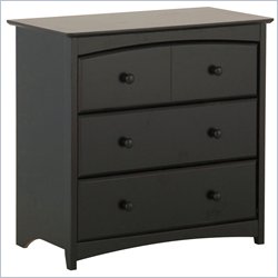Stork Craft Beatrice 3 Drawer Chest in Black Best Price