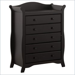 Stork Craft Aspen 5 Drawer Chest - Black Best Price