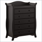 Stork Craft Aspen 5 Drawer Chest - Black