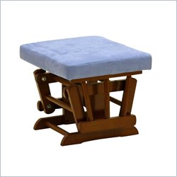 Stork Craft Deluxe Ottoman in Cognac/Blue