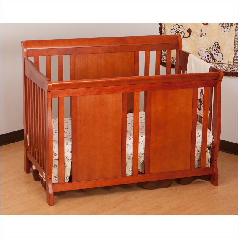 Stork Craft Verona Fixed Side 4 In 1 Convertible Crib In Cognac