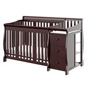 Stork Craft 4-in-1 Portofino Crib & Changer Combo in Espresso
