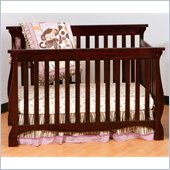 Stork Craft Carrara 4-in-1 Fixed Side Convertible Crib in Cherry