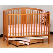 Stork Craft Hollie 4-in-1 Fixed Side Convertible Crib in Oak