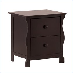 Stork Craft Carrara Night Table in Black