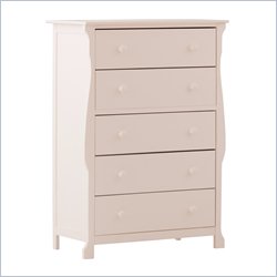 Stork Craft Carrara 5-Drawer Chest in White