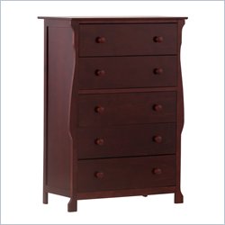 Stork Craft Carrara 5-Drawer Chest in Cherry