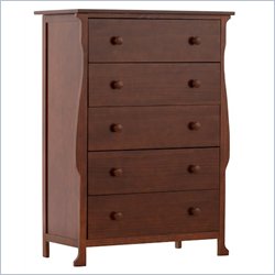 Stork Craft Carrara 5-Drawer Chest in Espresso