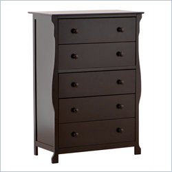 Stork Craft Carrara 5-Drawer Chest in Black