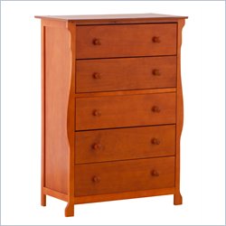 Stork Craft Carrara 5-Drawer Chest in Cognac