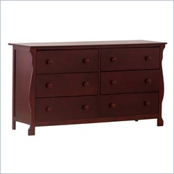 Stork Craft Carrara 6-Drawer Chest in Cherry