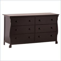 Stork Craft Carrara 6-Drawer Chest in Black