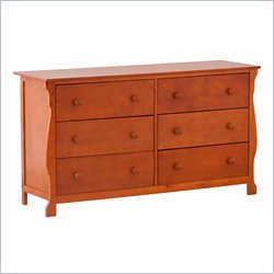 Stork Craft Carrara 6-Drawer Chest in Cognac