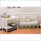 Stork Craft Milan 2-in 1 Crib and Changer Combo in White