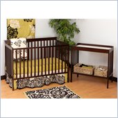 Stork Craft Milan 2-in 1 Crib and Changer Combo in Espresso