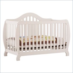 Stork Craft Monza 2-in 1 Fixed Side Convertible Crib in White Best Price