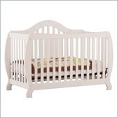 Stork Craft Monza 2-in 1 Fixed Side Convertible Crib in White