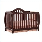 Stork Craft Monza 2-in 1 Fixed Side Convertible Crib in Cherry