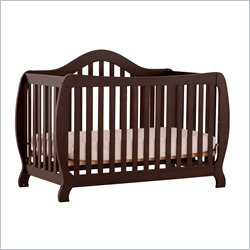 Stork Craft Monza 2-in 1 Fixed Side Convertible Crib in Espresso Best Price