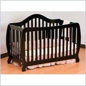 Stork Craft Monza 2-in 1 Fixed Side Convertible Crib in Black
