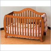 Stork Craft Monza 2-in 1 Fixed Side Convertible Crib in Oak