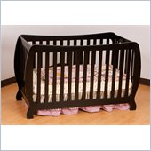 Stork Craft Monza II 2-in 1 Fixed Side Convertible Crib in Black