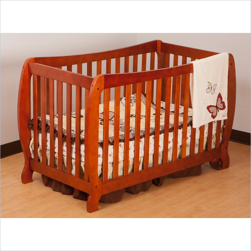 Stork Craft Monza Ii 2 In 1 Fixed Side Convertible Crib In Cognac