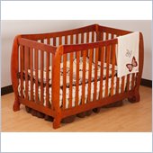 Stork Craft Monza II 2-in 1 Fixed Side Convertible Crib in Cognac