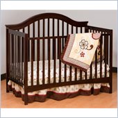 Stork Craft Ravena 2-in 1 Fixed Side Convertible Crib in Espresso
