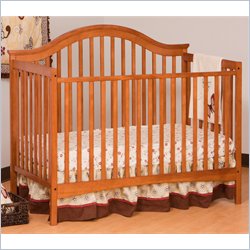 Stork Craft Ravena 2-in 1 Fixed Side Convertible Crib in Oak