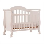 Stork Craft Valentia 4-in-1 Fixed Side Convertible Crib in White